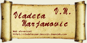 Vladeta Marjanović vizit kartica